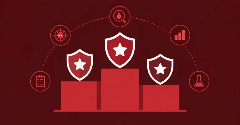 Best antivirus ranked by independent lab tests showing top rated security shields on a podium