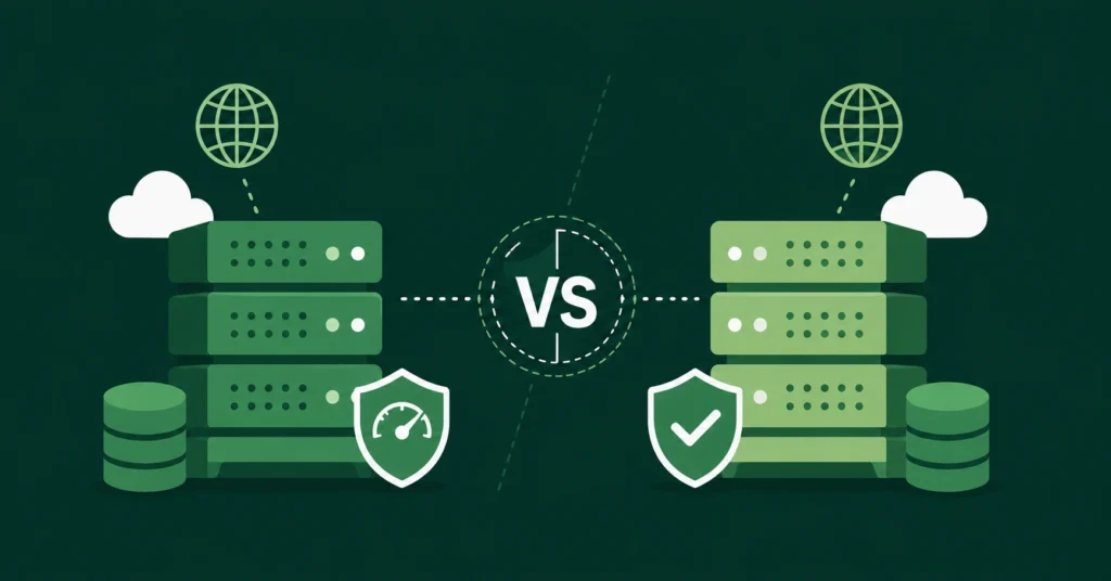 Hostinger vs Bluehost comparison showing two web hosting platforms in a head to head review